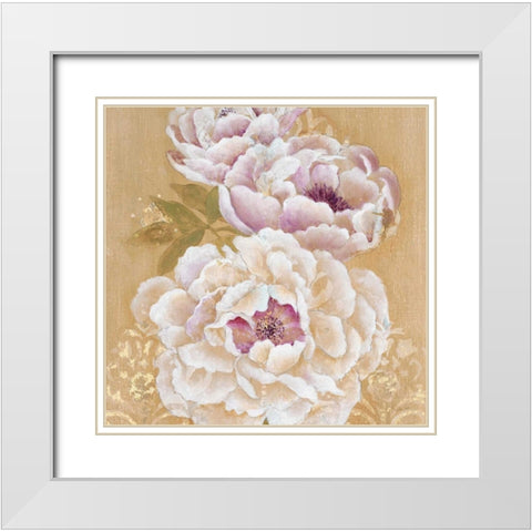 Opulent Simplicity Square White Modern Wood Framed Art Print with Double Matting by Studio M