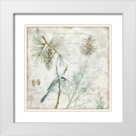 Outdoor Diary 1 White Modern Wood Framed Art Print with Double Matting by Studio Rofino