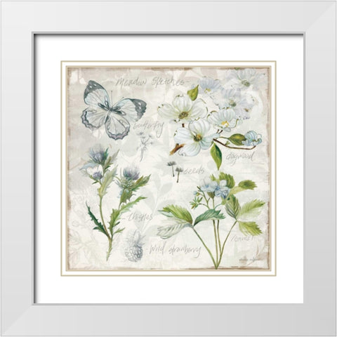 Outdoor Diary 4 White Modern Wood Framed Art Print with Double Matting by Studio Rofino