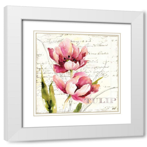 Memory Sketch 1 White Modern Wood Framed Art Print with Double Matting by Studio Rofino
