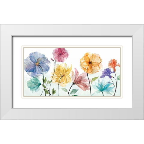 Jardin Transparente  White Modern Wood Framed Art Print with Double Matting by Studio Rofino