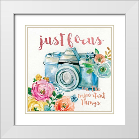 Just Focus White Modern Wood Framed Art Print with Double Matting by Studio Rofino