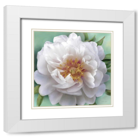 Floral Muse White Modern Wood Framed Art Print with Double Matting by Studio Rofino
