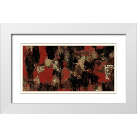 Abstract Defined White Modern Wood Framed Art Print with Double Matting by Green, Elise