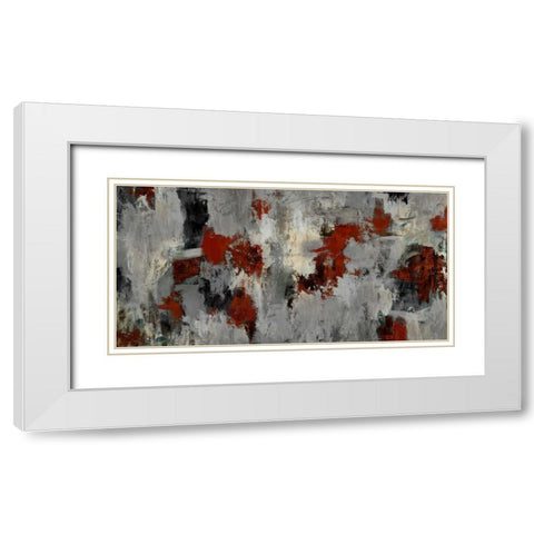 Abstract Defined White Modern Wood Framed Art Print with Double Matting by Green, Elise