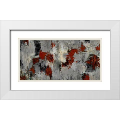 Abstract Defined White Modern Wood Framed Art Print with Double Matting by Green, Elise