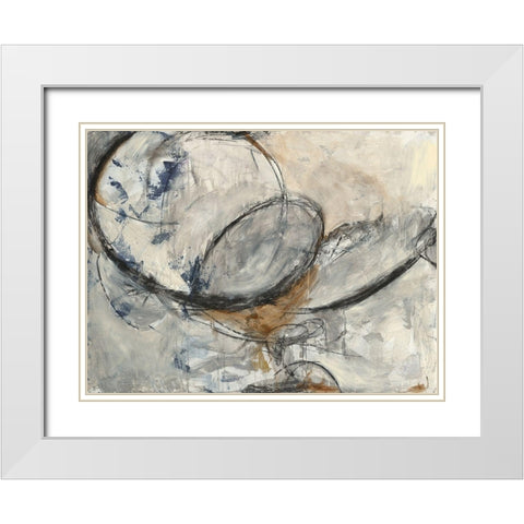 Exposed White Modern Wood Framed Art Print with Double Matting by Green, Elise