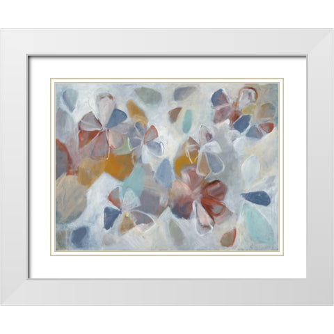Urban Floral White Modern Wood Framed Art Print with Double Matting by Green, Elise