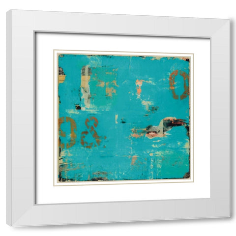 Urban Collage 90 White Modern Wood Framed Art Print with Double Matting by Fainelli, Deanna
