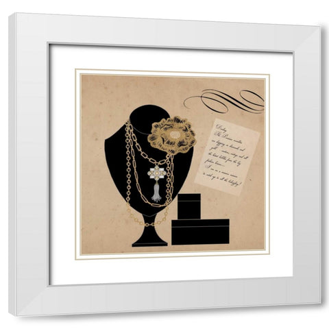 Hello Darling 4 White Modern Wood Framed Art Print with Double Matting by Allen, Elizabeth