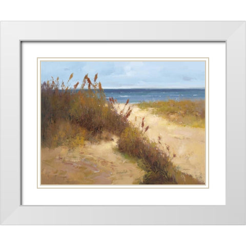 Beach Trail 2 White Modern Wood Framed Art Print with Double Matting by Stefano