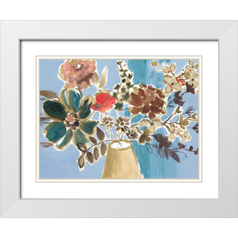 Lulus Bouquet White Modern Wood Framed Art Print with Double Matting by Sandland, Colleen