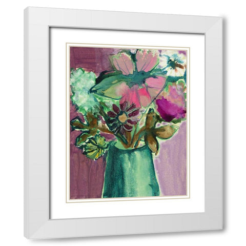 Charlottes Garden, Still Life 1 White Modern Wood Framed Art Print with Double Matting by Sandland, Colleen