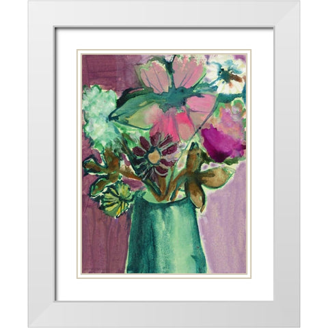 Charlottes Garden, Still Life 1 White Modern Wood Framed Art Print with Double Matting by Sandland, Colleen