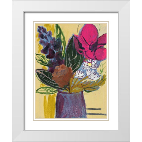 Charlottes Garden, Still Life 3 White Modern Wood Framed Art Print with Double Matting by Sandland, Colleen