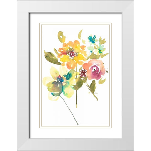 So Cheerful 2 White Modern Wood Framed Art Print with Double Matting by Sandland, Colleen