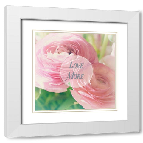Love More White Modern Wood Framed Art Print with Double Matting by Dickinson, Robin