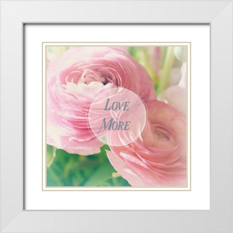 Love More White Modern Wood Framed Art Print with Double Matting by Dickinson, Robin