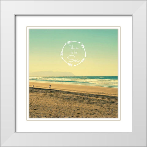Take Me To The Sea White Modern Wood Framed Art Print with Double Matting by Dickinson, Robin
