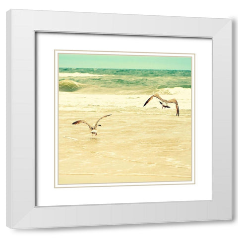 Splash and Fly White Modern Wood Framed Art Print with Double Matting by Dickinson, Robin