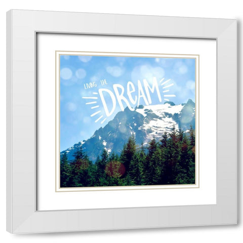 Living The Dream White Modern Wood Framed Art Print with Double Matting by Dickinson, Robin