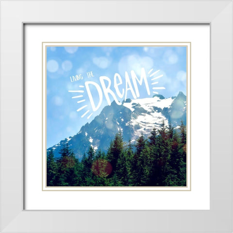 Living The Dream White Modern Wood Framed Art Print with Double Matting by Dickinson, Robin