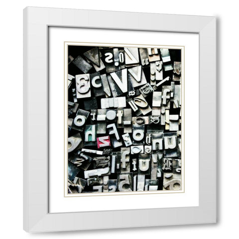 Text Blocks White Modern Wood Framed Art Print with Double Matting by Dickinson, Robin
