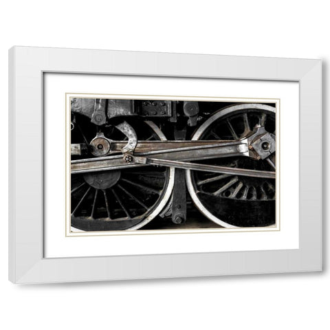 Industrial Track 2 White Modern Wood Framed Art Print with Double Matting by Mark Spowart Photography
