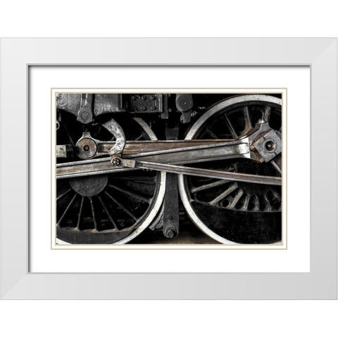 Industrial Track 2 White Modern Wood Framed Art Print with Double Matting by Mark Spowart Photography
