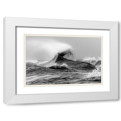 November Gales 1 White Modern Wood Framed Art Print with Double Matting by Mark Spowart Photography