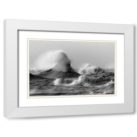 November Gales 2 White Modern Wood Framed Art Print with Double Matting by Mark Spowart Photography
