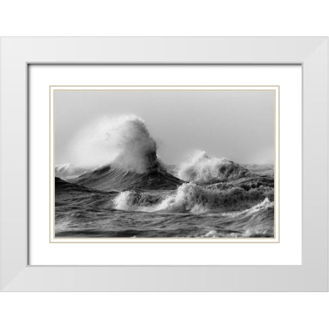 November Gales 2 White Modern Wood Framed Art Print with Double Matting by Mark Spowart Photography