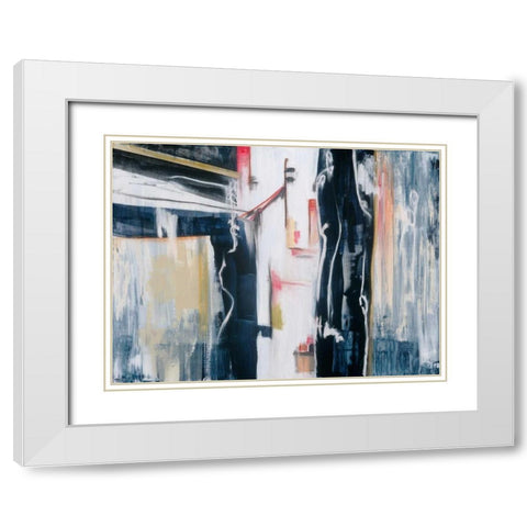 Liniar Revival 1 White Modern Wood Framed Art Print with Double Matting by Aubrey
