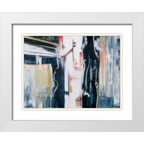 Liniar Revival 1 White Modern Wood Framed Art Print with Double Matting by Aubrey