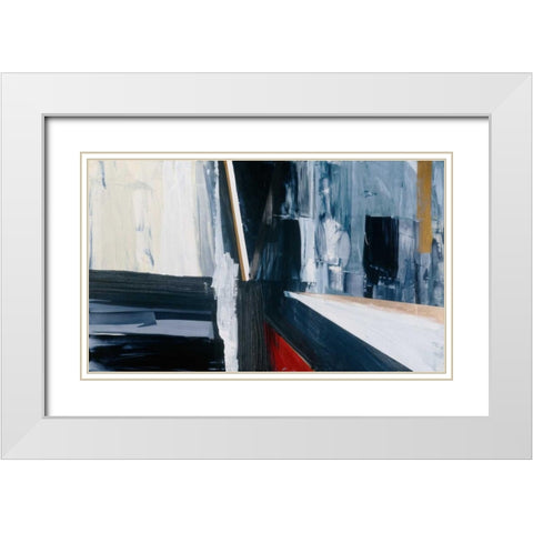 Liniar Revival 2 White Modern Wood Framed Art Print with Double Matting by Aubrey