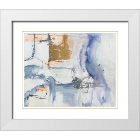 Lively Motion White Modern Wood Framed Art Print with Double Matting by Aubrey
