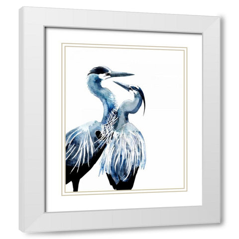 Coastal Dance White Modern Wood Framed Art Print with Double Matting by Smith, Crystal