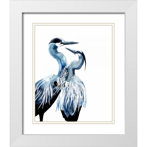 Coastal Dance White Modern Wood Framed Art Print with Double Matting by Smith, Crystal