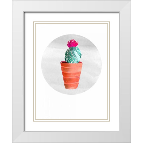 Mojave Cactus 2 White Modern Wood Framed Art Print with Double Matting by Smith, Crystal