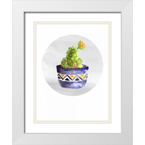 Mojave Cactus 5 White Modern Wood Framed Art Print with Double Matting by Smith, Crystal