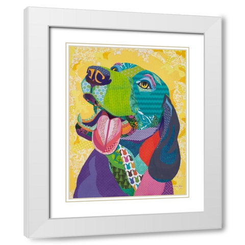 Warm Reception White Modern Wood Framed Art Print with Double Matting by Paper Pictures By Laura