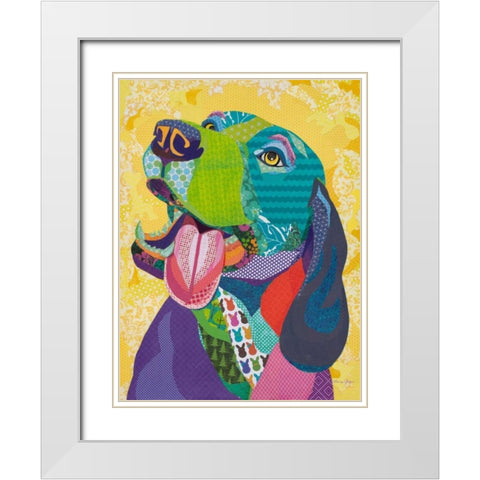 Warm Reception White Modern Wood Framed Art Print with Double Matting by Paper Pictures By Laura