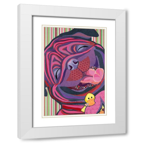 Favorite Toy White Modern Wood Framed Art Print with Double Matting by Paper Pictures By Laura