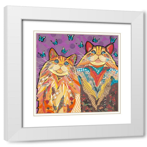 Mezmerized White Modern Wood Framed Art Print with Double Matting by Paper Pictures By Laura