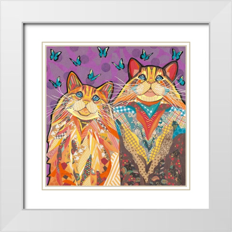 Mezmerized White Modern Wood Framed Art Print with Double Matting by Paper Pictures By Laura