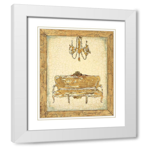Divine Recline White Modern Wood Framed Art Print with Double Matting by Studio
