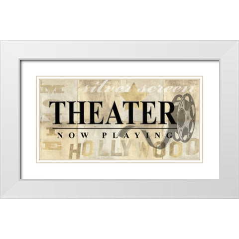 Home Theatre White Modern Wood Framed Art Print with Double Matting by Z Studio