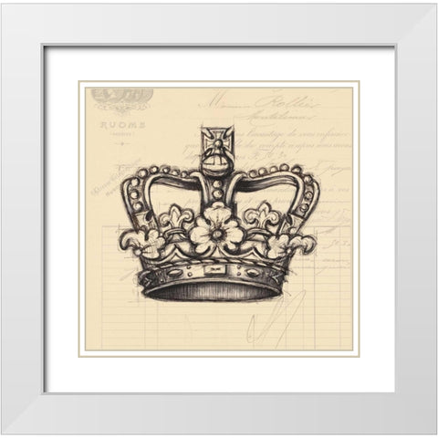 Documented Royalty White Modern Wood Framed Art Print with Double Matting by Z Studio