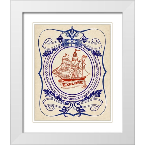 Nautical Advice 1 White Modern Wood Framed Art Print with Double Matting by Z Studio