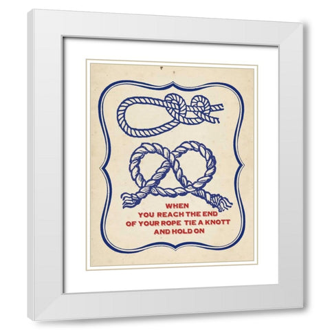 Nautical Advice 4 White Modern Wood Framed Art Print with Double Matting by Z Studio
